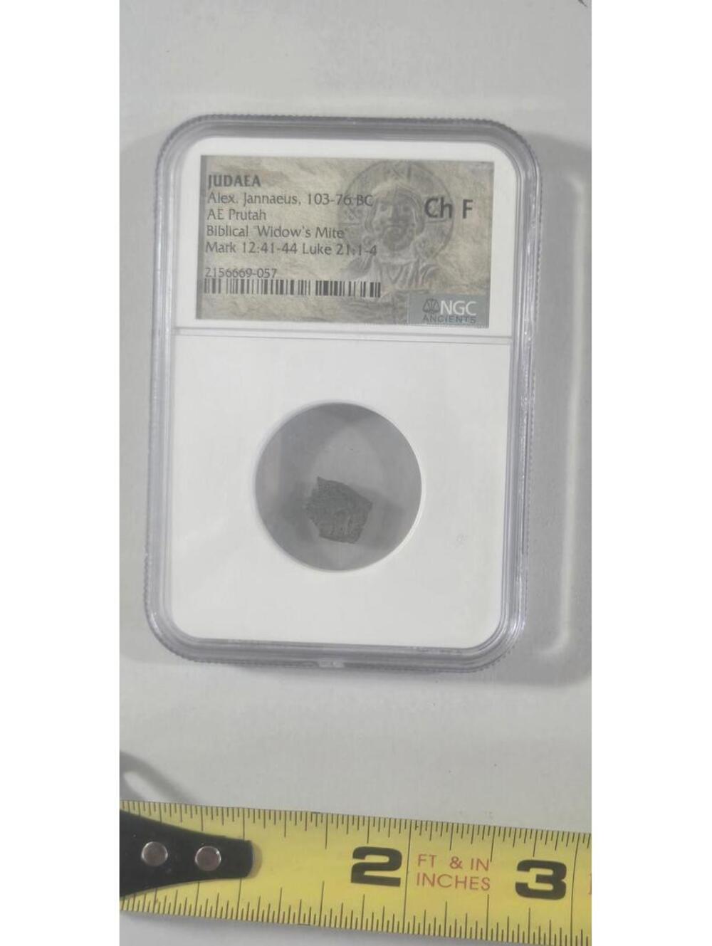 Judaea Biblical Widows Mite Coin 103-76 BC Ngc Graded Prutah